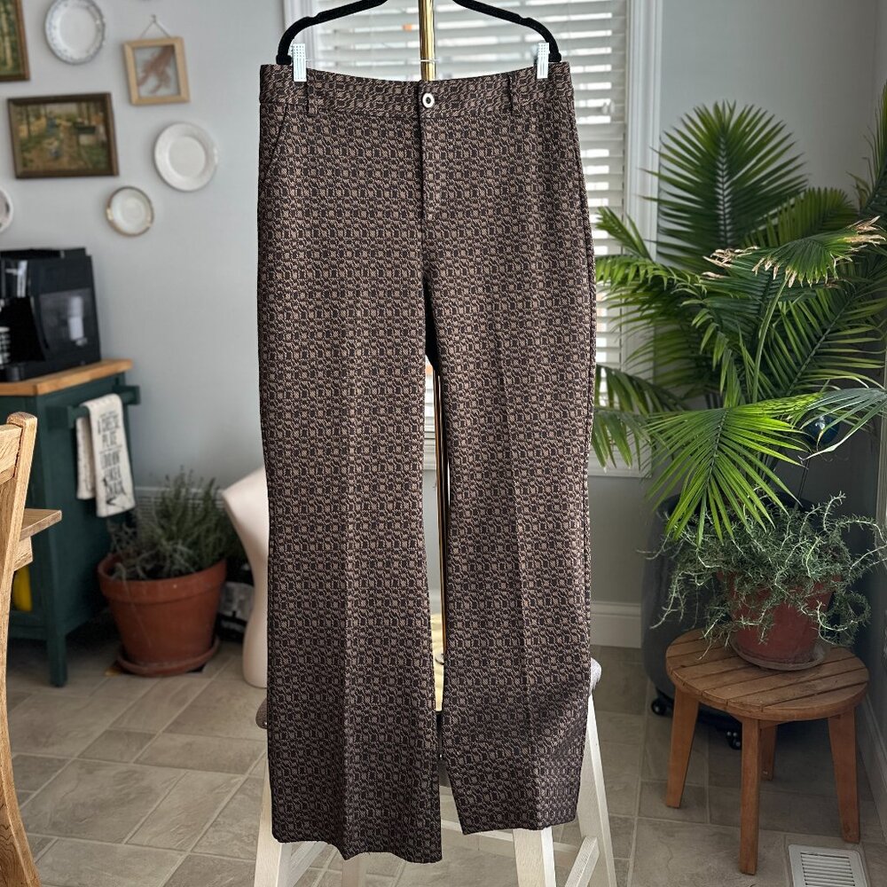 Cabi Director Trouser Style #4505 - Brown & Black Gold Print Sz 14 - Picture 4 of 16